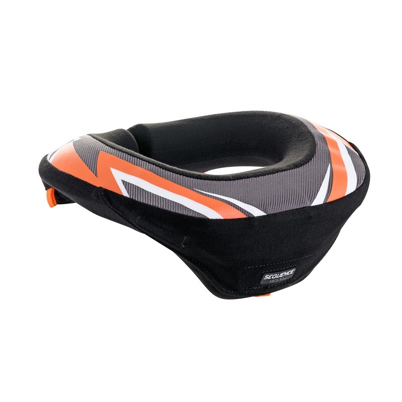 Alpinestars Sequence Youth ščitnik za vrat črne, bele in oranžne barve