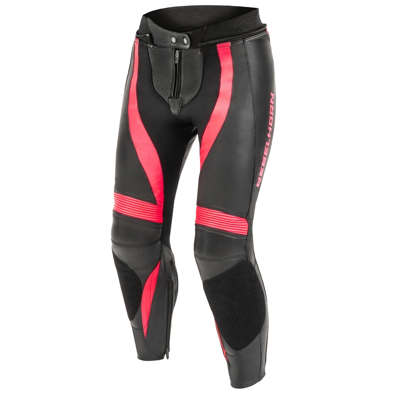 Rebelhorn Rebel Black-Fluo Pink Motoristične hlače za ženske
