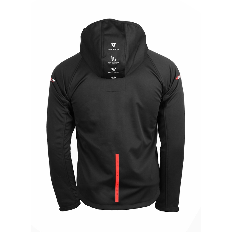 Softshell jakna MotoZem Racing Team črno-rdeča