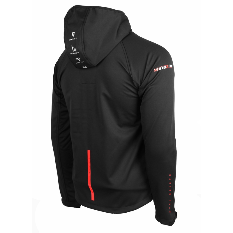 Softshell jakna MotoZem Racing Team črno-rdeča