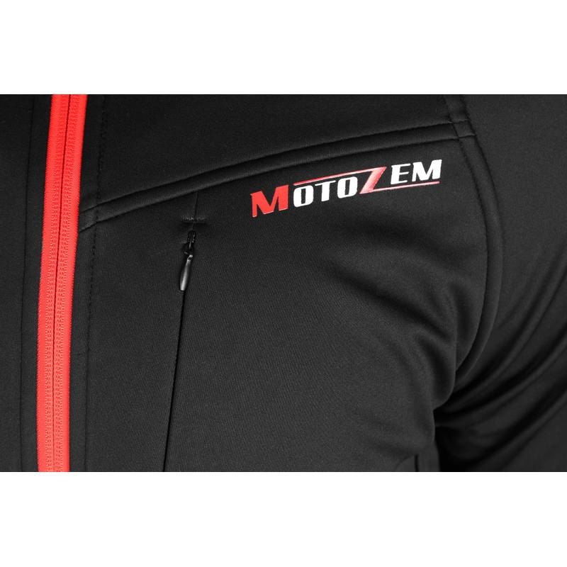 Softshell jakna MotoZem Racing Team črno-rdeča