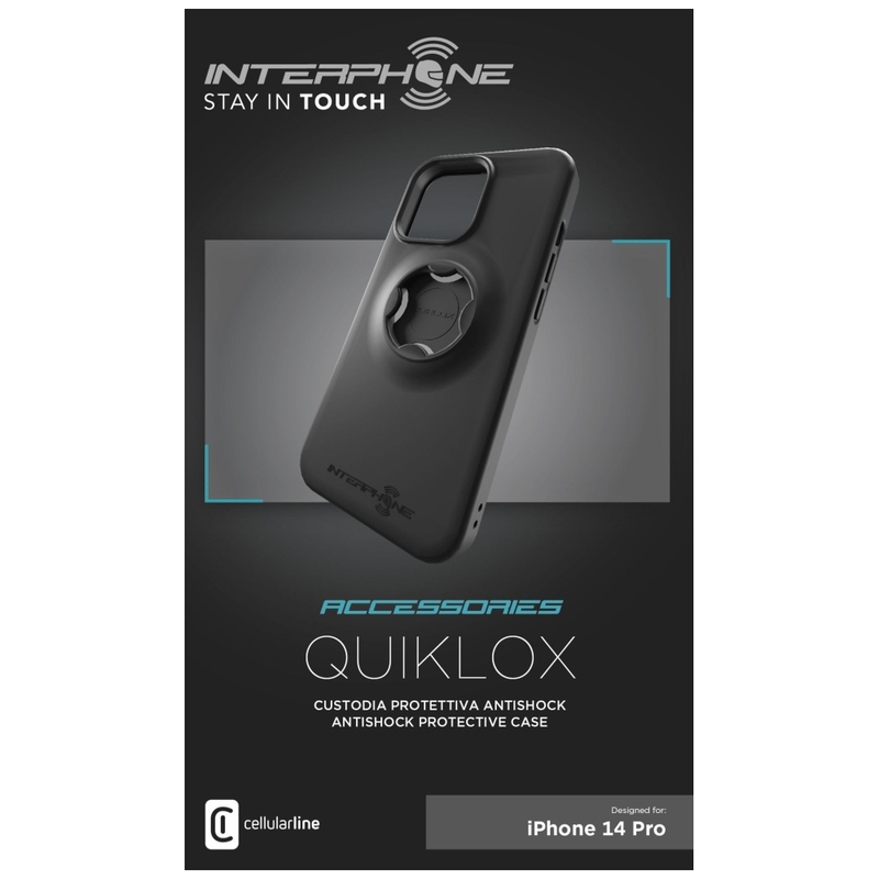 Zaščitni ovitek Interphone QUIKLOX za Apple iPhone 14 Pro črn