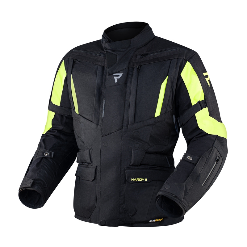 Motoristična jakna Rebelhorn Hardy II black-fluo yellow razprodaja