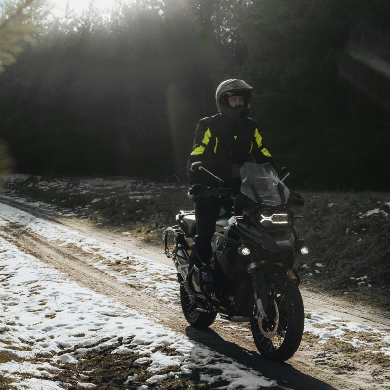 Motoristična jakna Rebelhorn Hardy II black-fluo yellow razprodaja