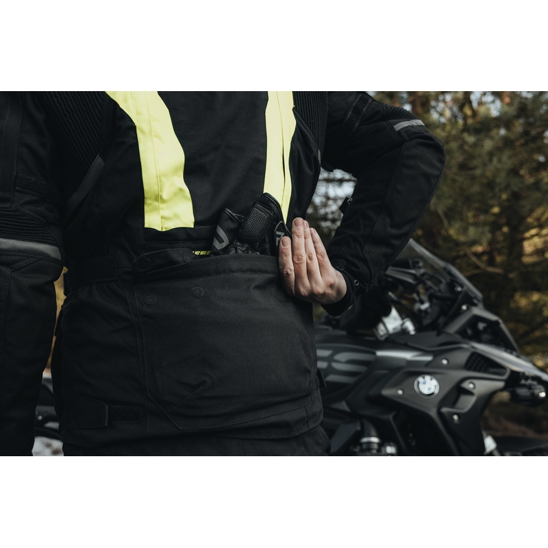 Motoristična jakna Rebelhorn Hardy II black-fluo yellow razprodaja