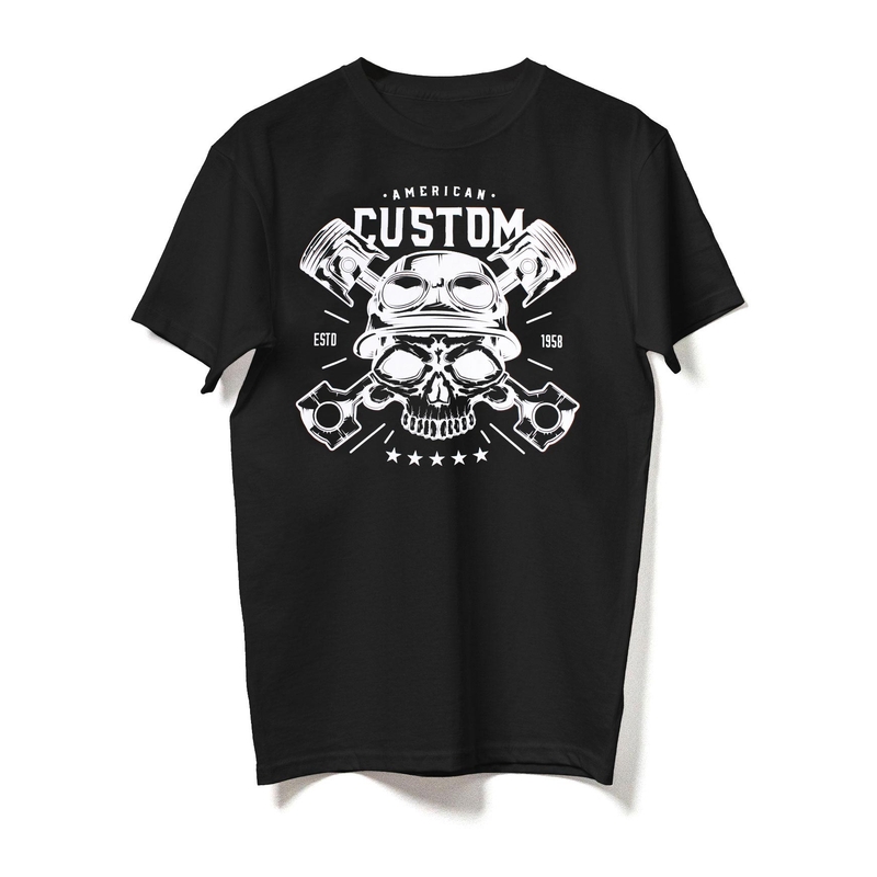 Majica RSA American Custom Skull black razprodaja