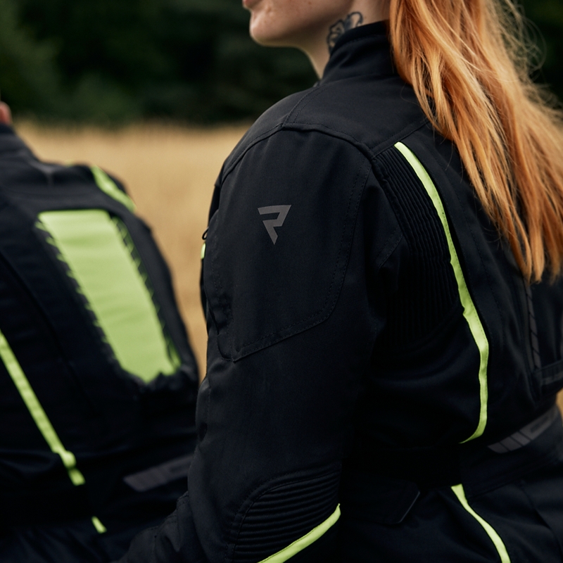 Ženska moto jakna Rebelhorn Hiker III black-fluo yellow razprodaja