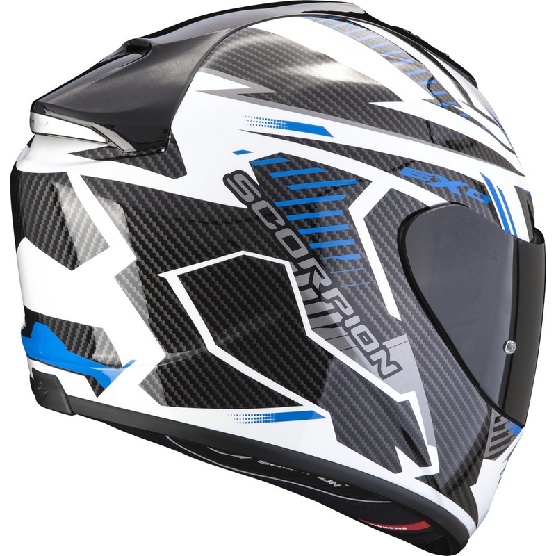 Integralna motoristična čelada Scorpion EXO-1400 EVO Air Shell belo-modra