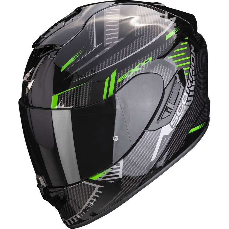Integralna motoristična čelada Scorpion EXO-1400 EVO Air Shell črno-zelena
