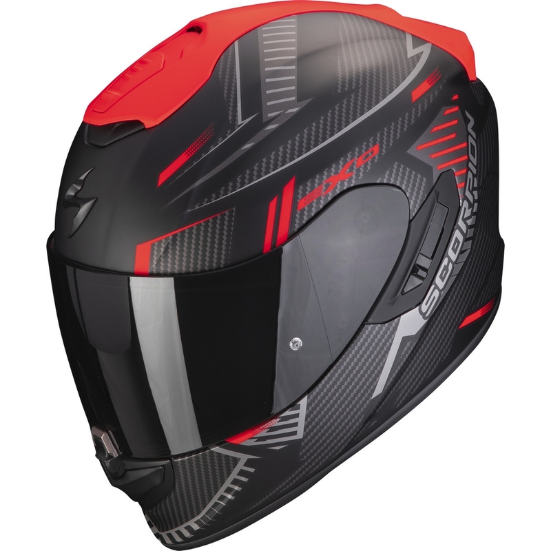 Integralna motoristična čelada Scorpion EXO-1400 EVO Air Shell črno-rdeča mat