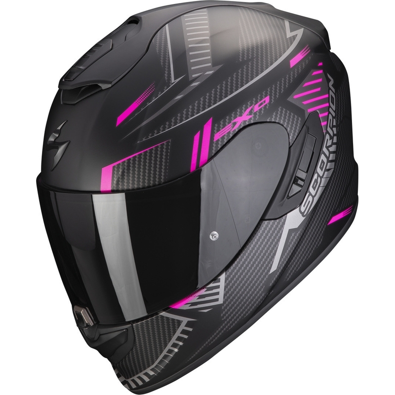 Integralna motoristična čelada Scorpion EXO-1400 EVO Air Shell črno-rožnata mat