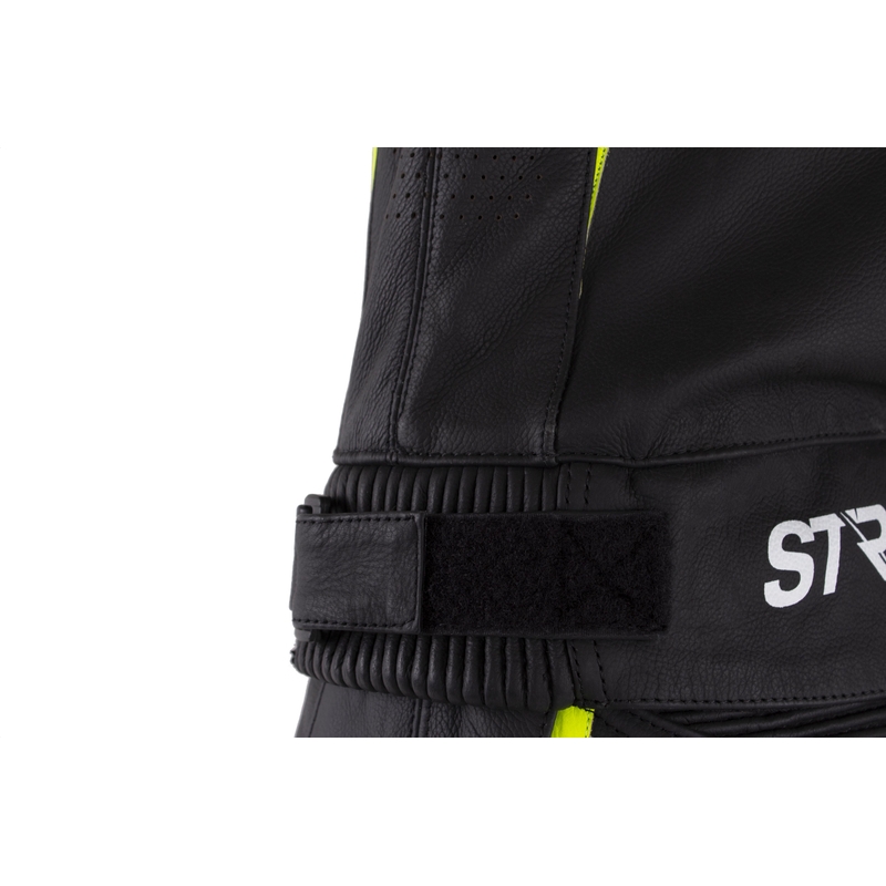 Motoristični kombinezon Street Racer Fast Track 2 Black-White-Fluo Yellow razprodaja