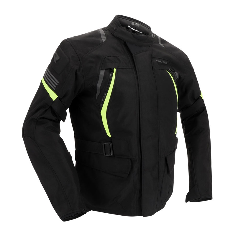Motoristična jakna RICHA Phantom 3 black-fluo yellow razprodaja