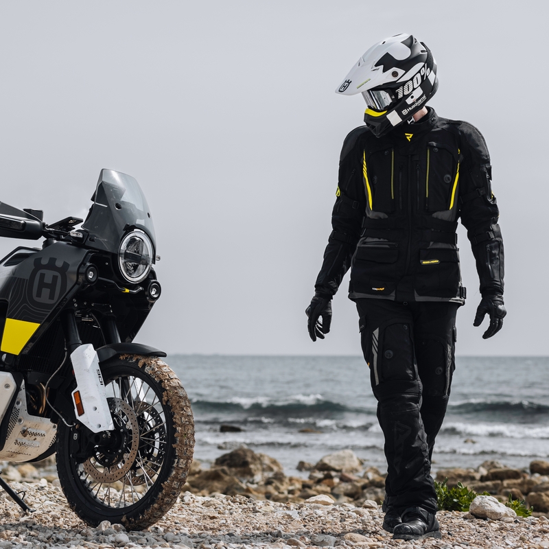 Rebelhorn Patrol črno-sivo-fluo rumena motoristična jakna