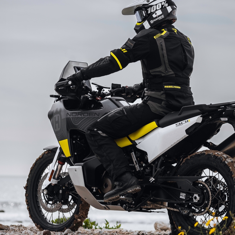 Rebelhorn Patrol črno-sivo-fluo rumena motoristična jakna