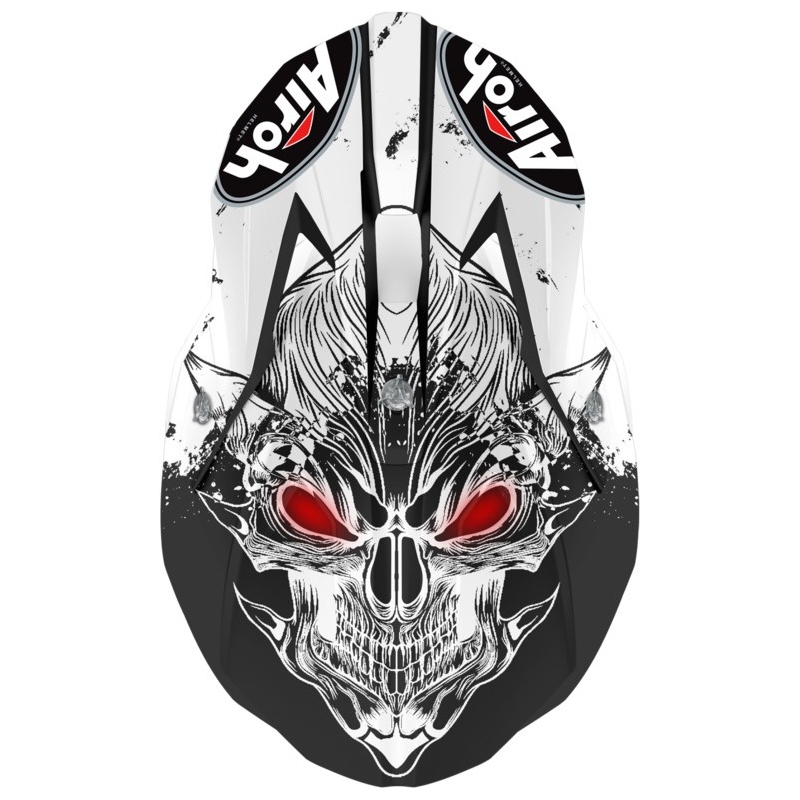 Otroška motokros čelada Airoh Wraap Youth Beast črno-bela