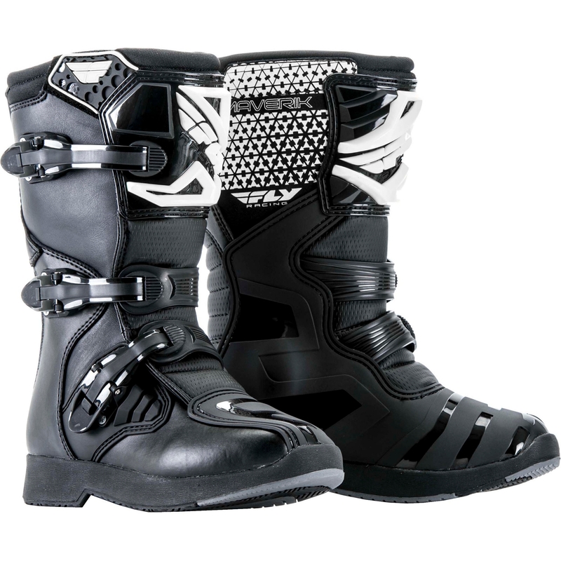 Otroški motoristični škornji FLY Racing NEW Maverik Youth Black and White