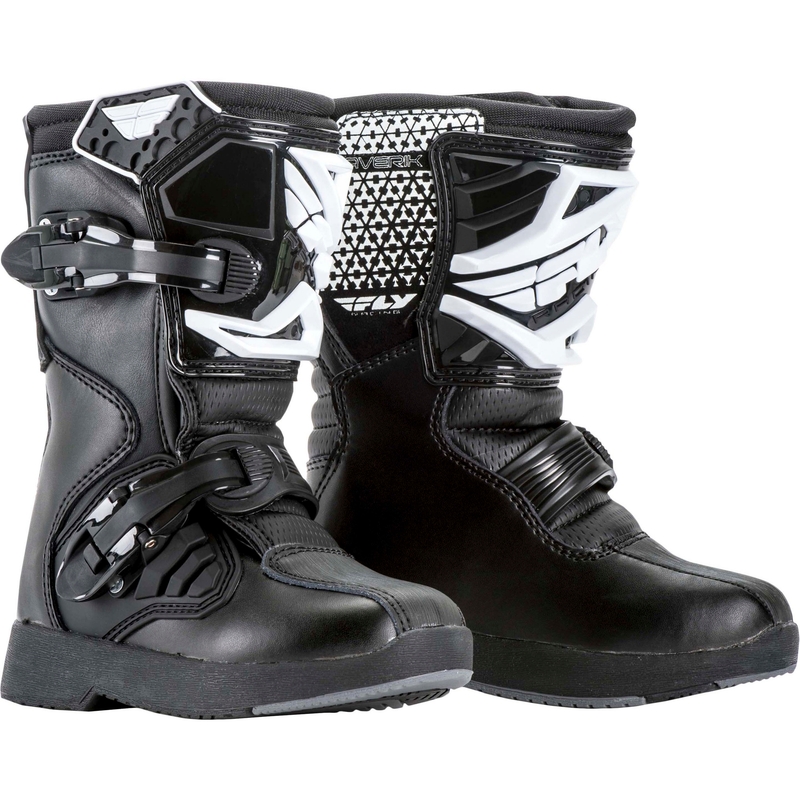 Otroški motoristični škornji FLY Racing NEW Maverik Mini Black and White