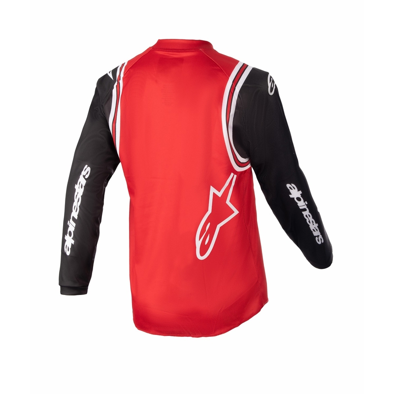 Alpinestars Racer Acumen Omejena izdaja rdeče, črno-bele otroške majice za motokros