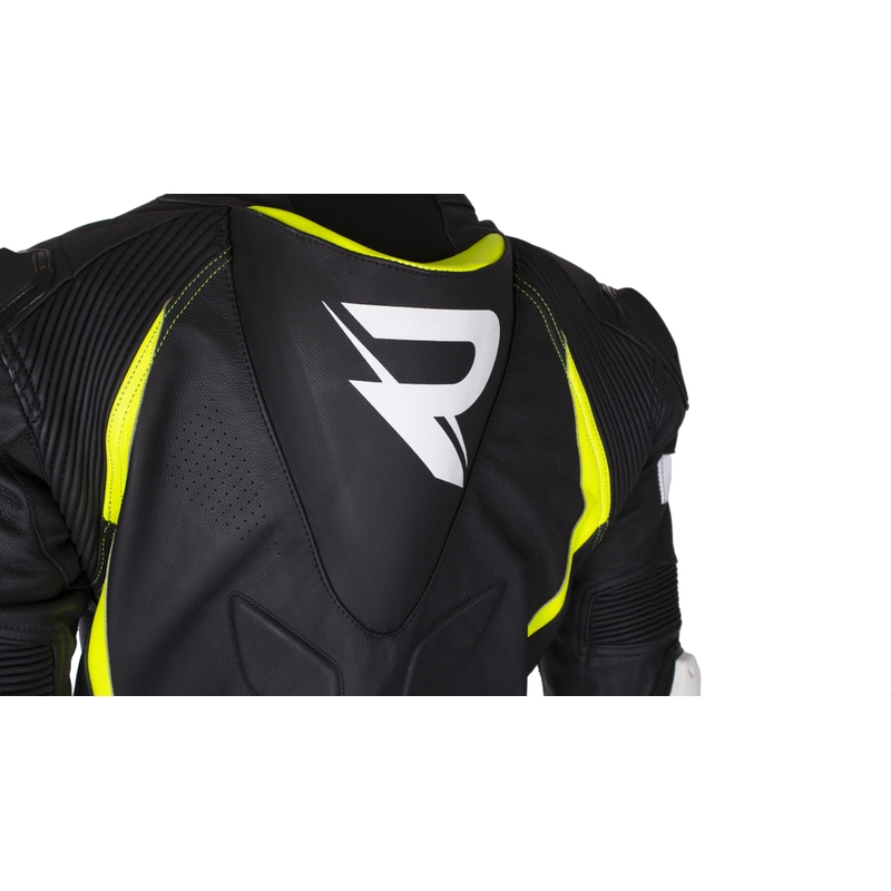 Motoristični kombinezon Street Racer Fast Track 2 Black-White-Fluo Yellow razprodaja