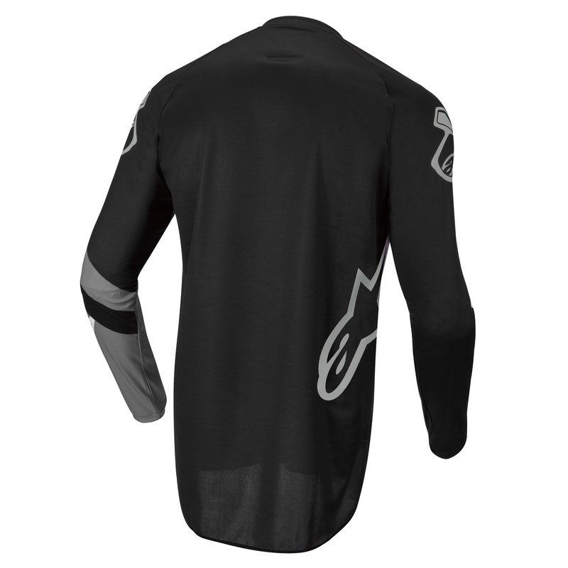 Alpinestars Racer Graphite otroška majica za motokros črna in siva