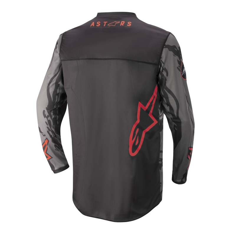 Otroška majica za motokros Alpinestars Racer Tactical camo black-grey-fluo red