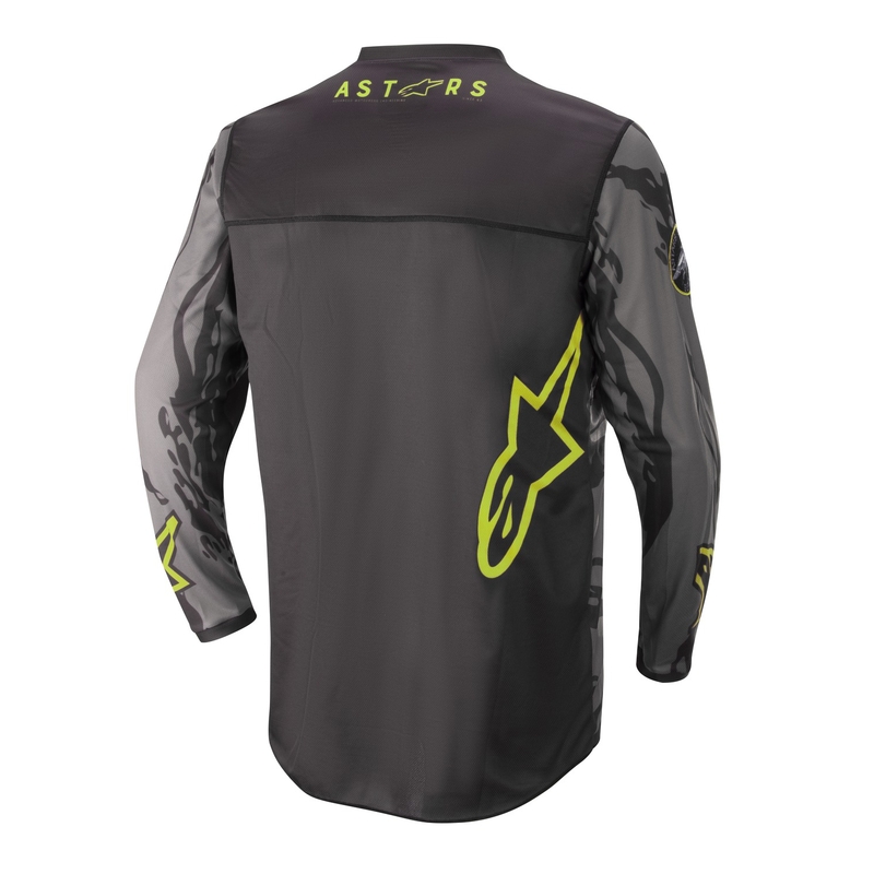 Otroška majica za motokros Alpinestars Racer Tactical camo black-grey-fluo yellow