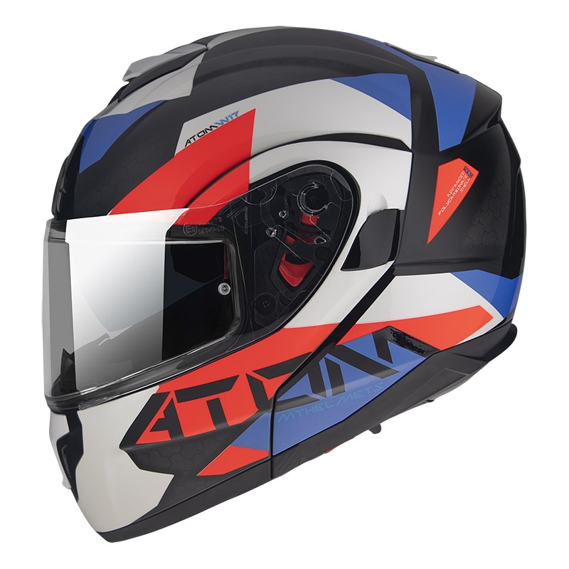MT Atom SV W17 A7 črno-rdeče-modro-bela motoristična čelada razprodaja