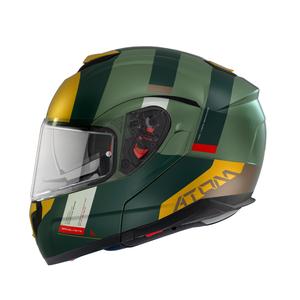 MT Atom SV Gorex C6 motoristična čelada rumeno-zelena