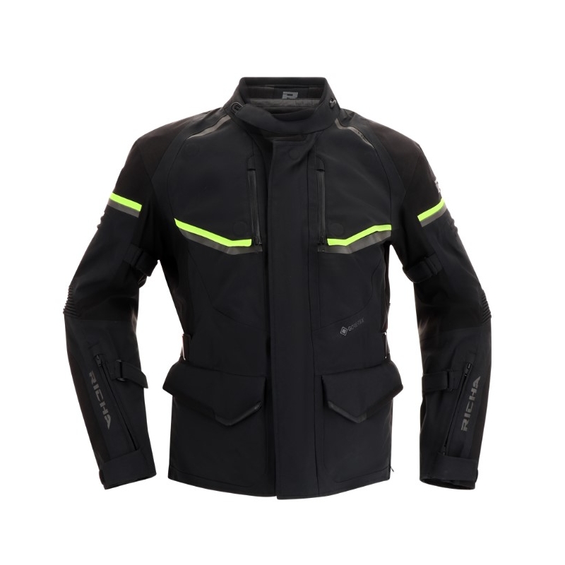 Motoristična jakna RICHA Atlantic 2 Gore-Tex black-fluo rumena - razprodaja