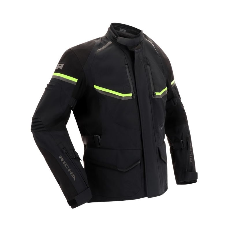 Motoristična jakna RICHA Atlantic 2 Gore-Tex black-fluo rumena - razprodaja