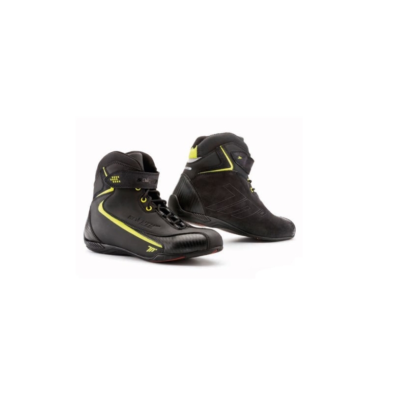 Motoristični škornji SEVENTY DEGREES SD-BC6 black-fluo yellow