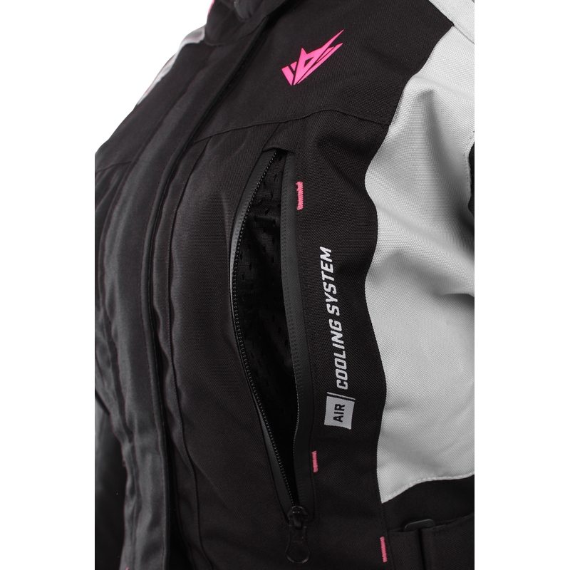 Ženska motoristična jakna RSA EXO 2 black-grey-pink razprodaja