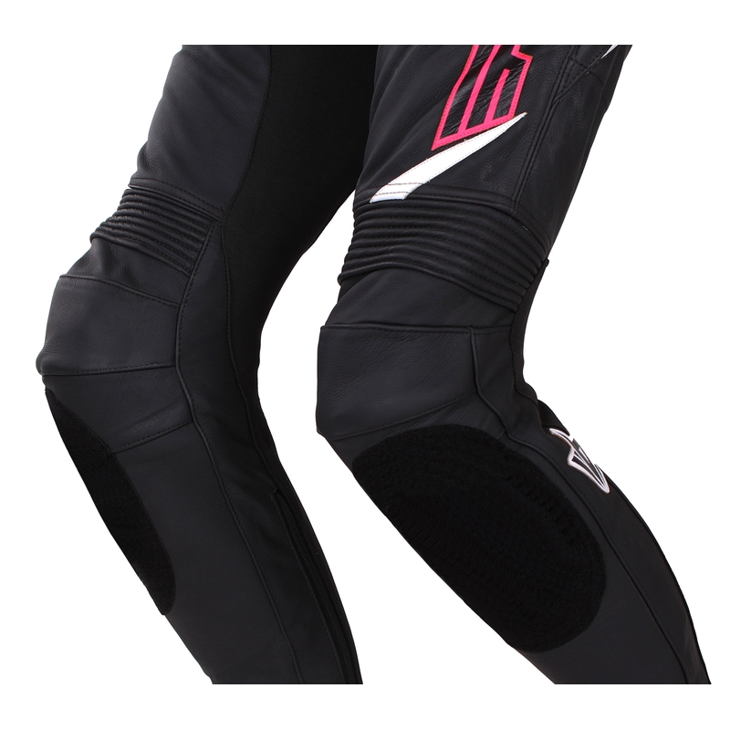 Ženske motoristične hlače RSA GT2 Black-White-Fluo Pink razprodaja