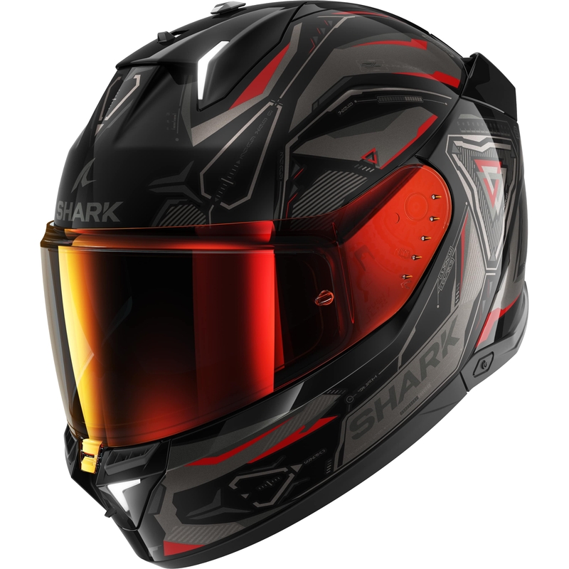 Integralna motoristična čelada SHARK Skwal i3 Linik black-grey-red