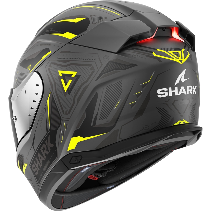 Integralna motoristična čelada SHARK Skwal i3 Linik sivo-rumena mat