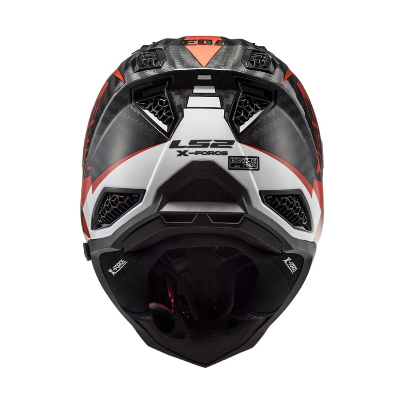 Motokros čelada LS2 MX703 C X-Force Victory črno-rdeče-bela