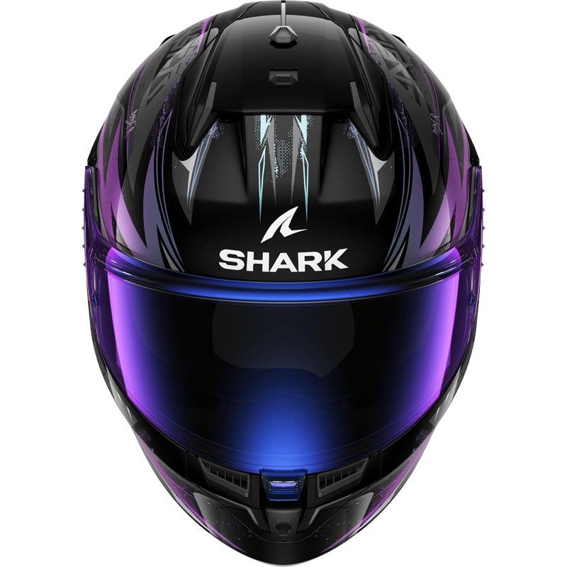 Integralna motoristična čelada SHARK D-SKWAL 3 Blast-R črno-sivo-vijolična