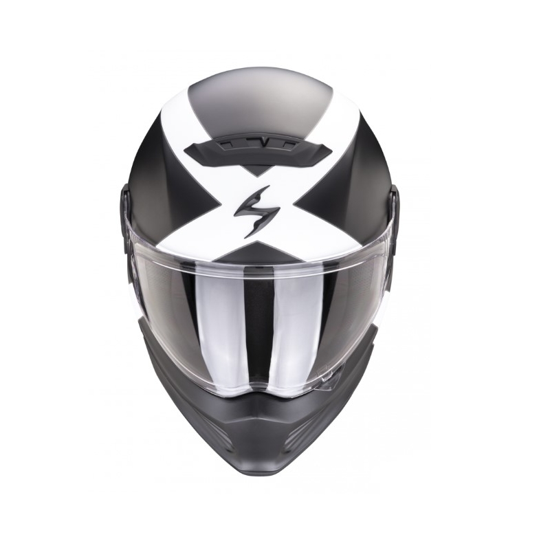 Motoristična čelada SCORPION COVERT FX GALLUS črno-bela