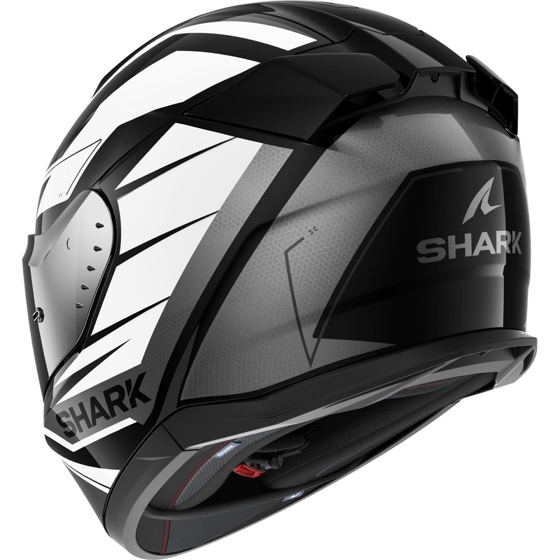 Integralna motoristična čelada SHARK D-SKWAL 3 Sizler črno-sivo-bela