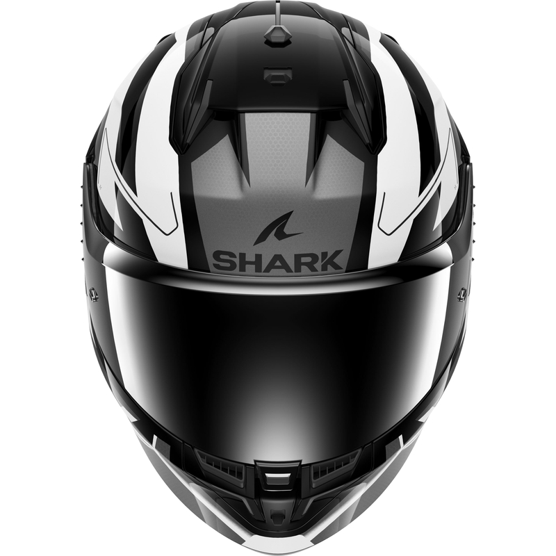 Integralna motoristična čelada SHARK D-SKWAL 3 Sizler črno-sivo-bela