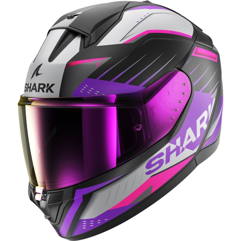 Integralna motoristična čelada SHARK RIDILL 2 BERSEK črna-siva-vijolična-rožnata