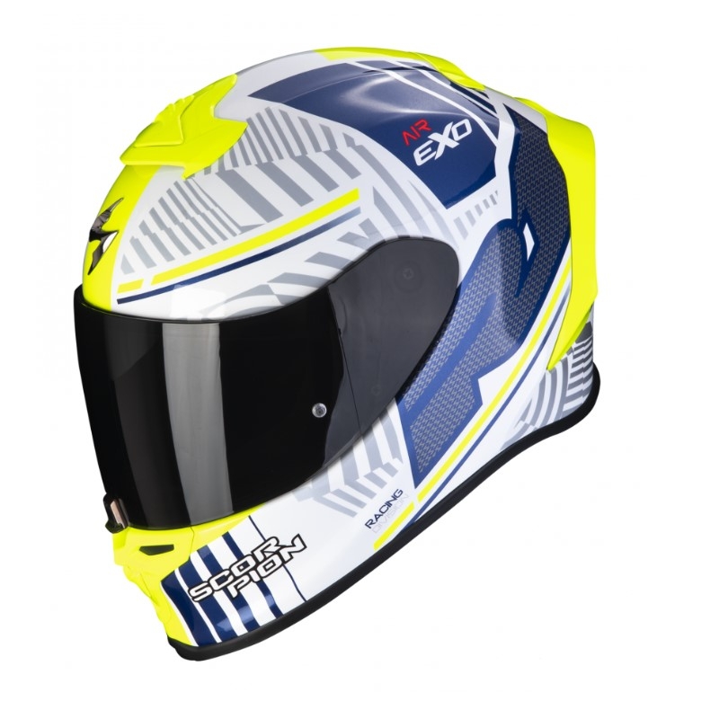 Integralna čelada Scorpion EXO-R1 EVO Air Victory belo-modro-rumena