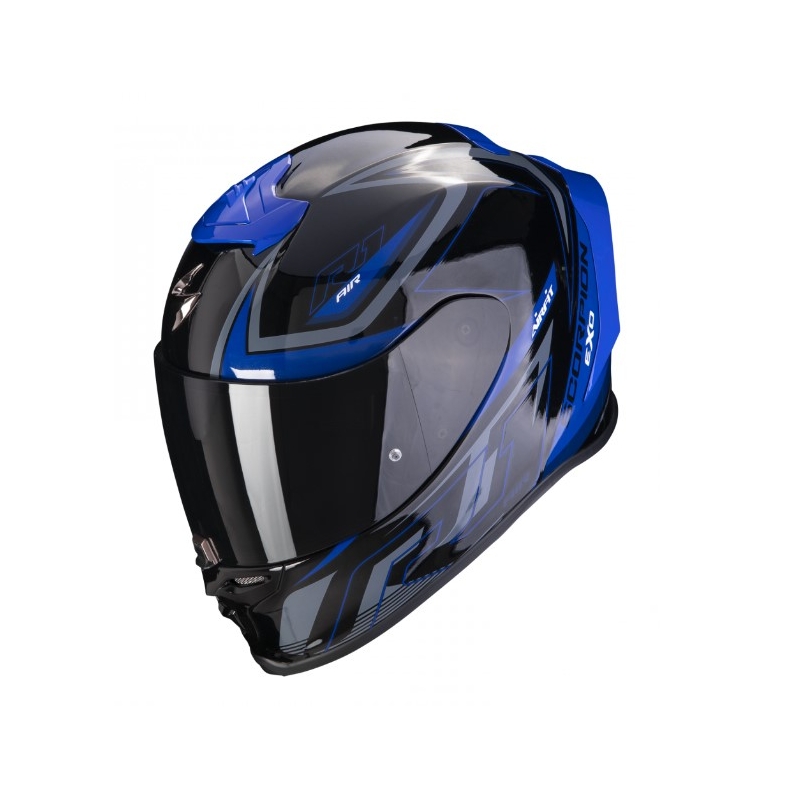 Integralna motoristična čelada Scorpion EXO-R1 EVO Air Gaz metalik črno-modra