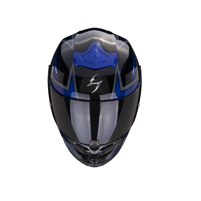 Integralna motoristična čelada Scorpion EXO-R1 EVO Air Gaz metalik črno-modra