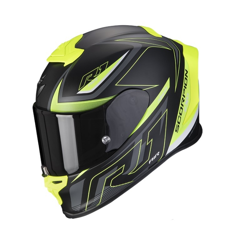 Integralna motoristična čelada Scorpion EXO-R1 EVO Air Gaz mat črna-fluo rumena