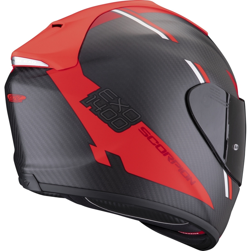 Integralna čelada Scorpion EXO-1400 EVO Carbon Air Kendal črno-rdeča