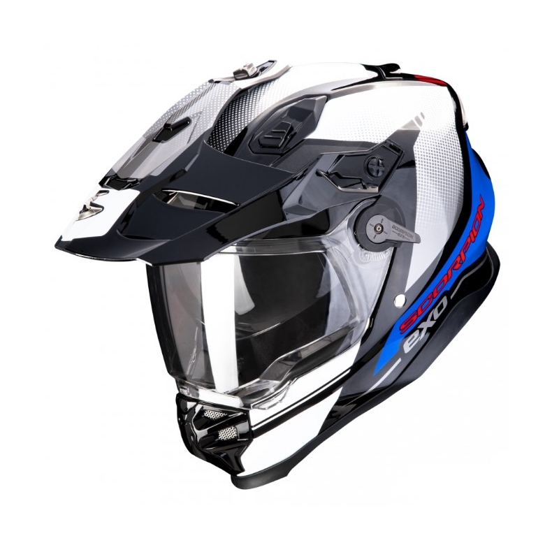 Enduro motoristična čelada SCORPION ADF-9000 AIR Trail črno-modra-bela razprodaja