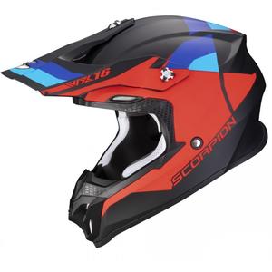 Motokros čelada Scorpion VX-16 EVO AIR SPECRUM črno-rdeče-modra