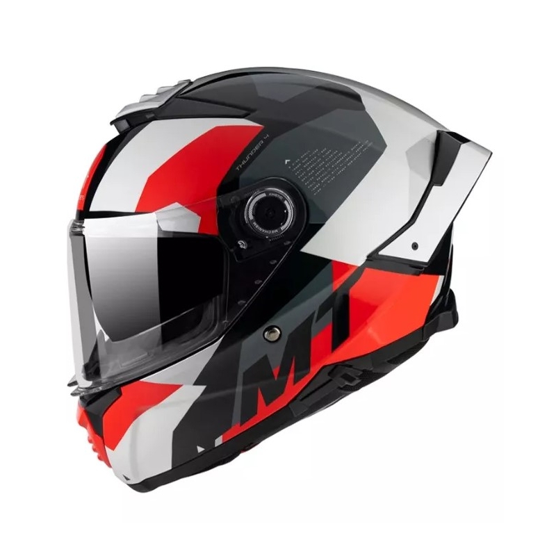 MT FF118SV Thunder 4 SV Fade rdeče-bela-siva-črna integralna motoristična čelada